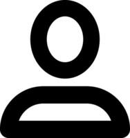 A black and white icon of a person vector