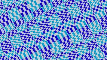 Background with checkerboard of colorful squares. Design. Colorful squares create chessboard. Transition with chess squares video