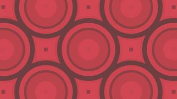 Geometric shapes in abstraction . Design. Red and green squares and circles expand and narrow creating beautiful patterns. video