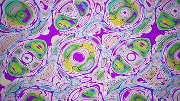 Abstract colorful paint reactions, psychedelic liquid light dance. Design. Stock footage. Kaleidoscope or LSD effect in liquid texture, seamless loop. video