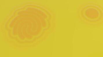 Bright yellow background. Design. Bright footage on which orange spots appear that glow and shimmer with different shades. video