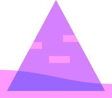 A purple triangle with a pink background vector