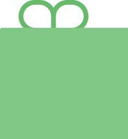 A green gift bag with a bow on it vector