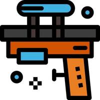A gun with a blue handle and a blue handle vector