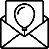 An envelope with a balloon inside it vector