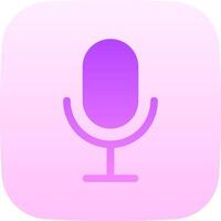 A microphone icon on a pink background vector