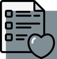 A checklist with a heart icon vector