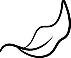 A leaf with a long stem and a long leaf vector