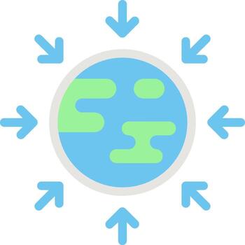 An icon of a globe surrounded by arrows vector