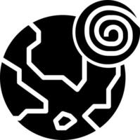 A black and white logo with a spiral on it vector