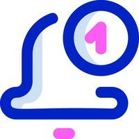 A pink and blue icon with a number one vector