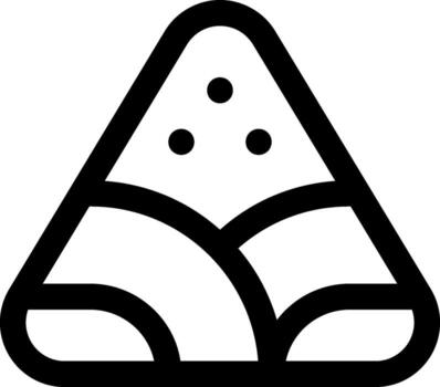 A triangle with a triangle inside it vector