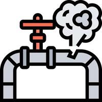 A pipe with a pipe coming out of it and a cloud coming out of it vector