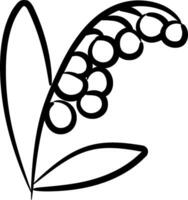 Lily of the valley coloring pages vector