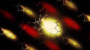 Bubble pattern background with glowing spots. Motion. 3D animation with moving bubbles on background of shimmering spots. Beautiful mosaic background of bubbles video