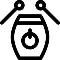 A drum with two sticks and a drumstick vector