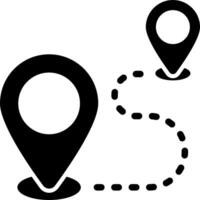A map pointer with a dot on it vector
