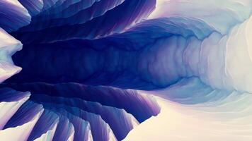 Blue slightly neon tunnel. Design. A delicate - colored tunnel made in abstraction moves forward in the direction . video