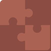 A puzzle piece with two pieces missing vector
