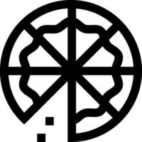 A black and white logo with a circle in it vector