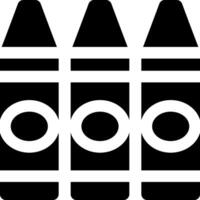 Crayon icon with black and white lines vector
