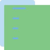 A green folder with blue lines on it vector