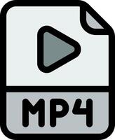 Mp4 file icon vector