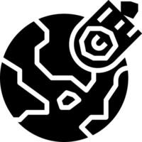 A black and white logo of a globe with a computer mouse vector