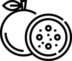A black and white image of a grapefruit vector