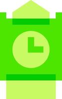 A green clock with a circle in the middle vector