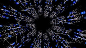 Abstract Motion Graphic Elements Shaping and Forming Backdrop video