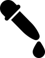 A black and white icon of a pen and a drop vector
