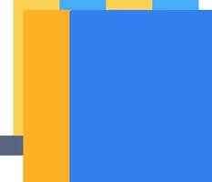 A blue and yellow folder with a blue and yellow folder vector