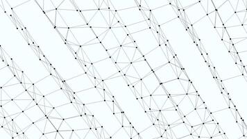 Monochrome geometric pattern of lines and dots on white background video