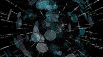 Data Code Numbers Network Information Animation Background video