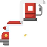 A red car with a gas pump on top vector