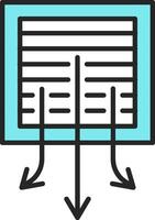 A file with a folder icon and arrows vector