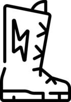 A black and white drawing of a boot vector