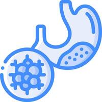 A stomach with a virus and a virus inside vector