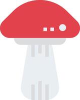 A red mushroom with a white dot on it vector