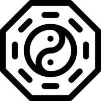 A black and white image of a yin yang symbol vector