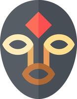 An icon of a mask with a red dot on it vector