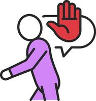 A man is walking with a stop sign in his hand vector