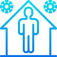 A man standing in a house with gears and gears vector