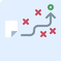A person is walking down a path with a paper and a red arrow pointing to it vector