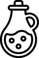 A black and white drawing of a pitcher with a liquid inside vector