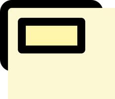A folder with a yellow square on it vector