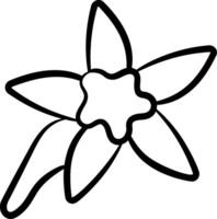 A flower outline on a white background vector