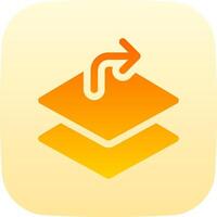 A yellow icon with an arrow pointing to the right vector