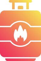 A gas tank with a flame on it vector